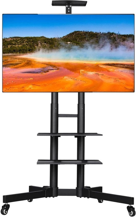 Sostegno TV con ruote, freni e sistema di gestione cavi per 3 tablet - Adatto per schermi LCD/LED/Plasma da 32 a 75 pollici (812-1905 mm) - VESA 100 x 100 mm fino a 600 x 400 mm