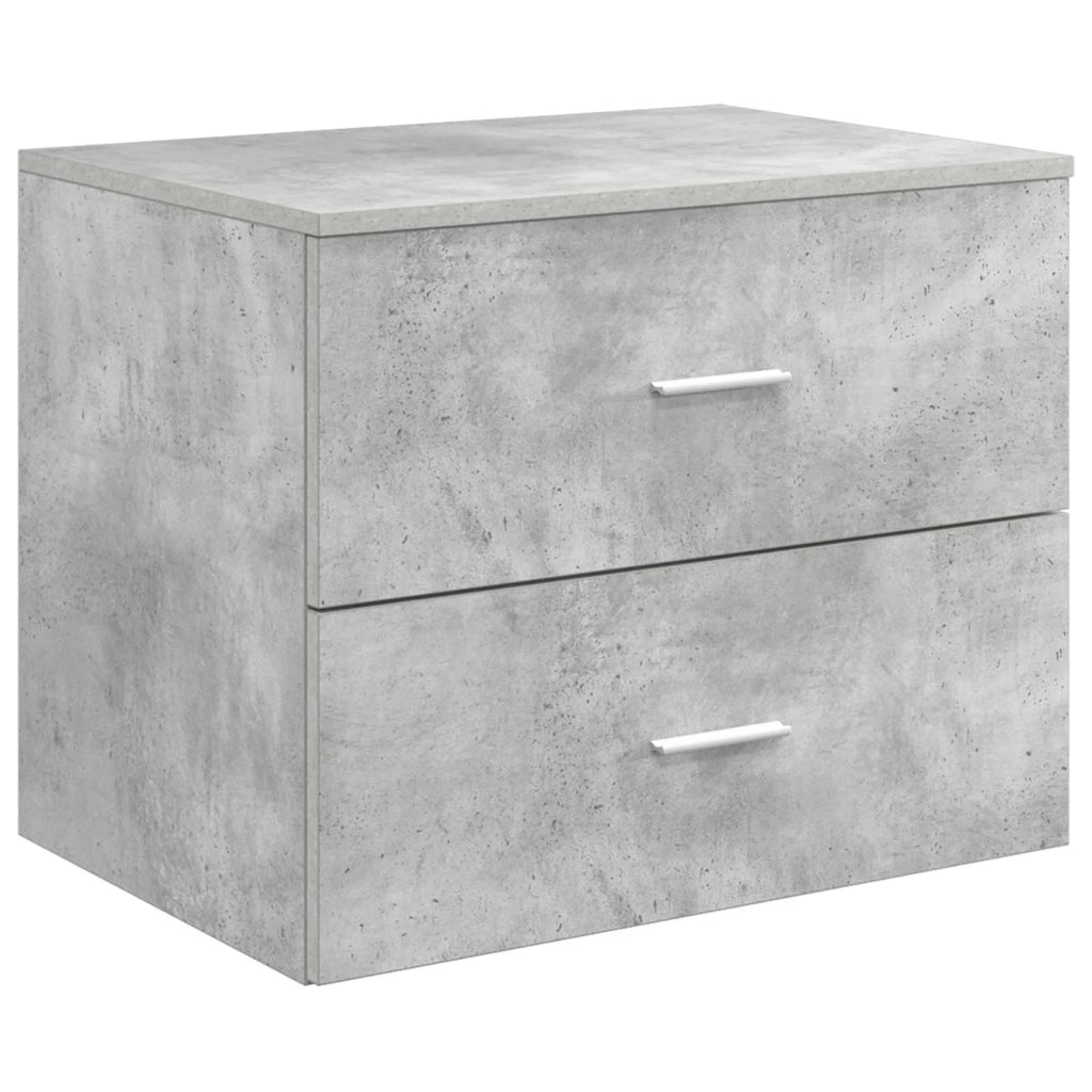 Set di Armadi da Bagno 3 pz Grigio Cemento 62,5 x 44,5 x 50 cm 3405870