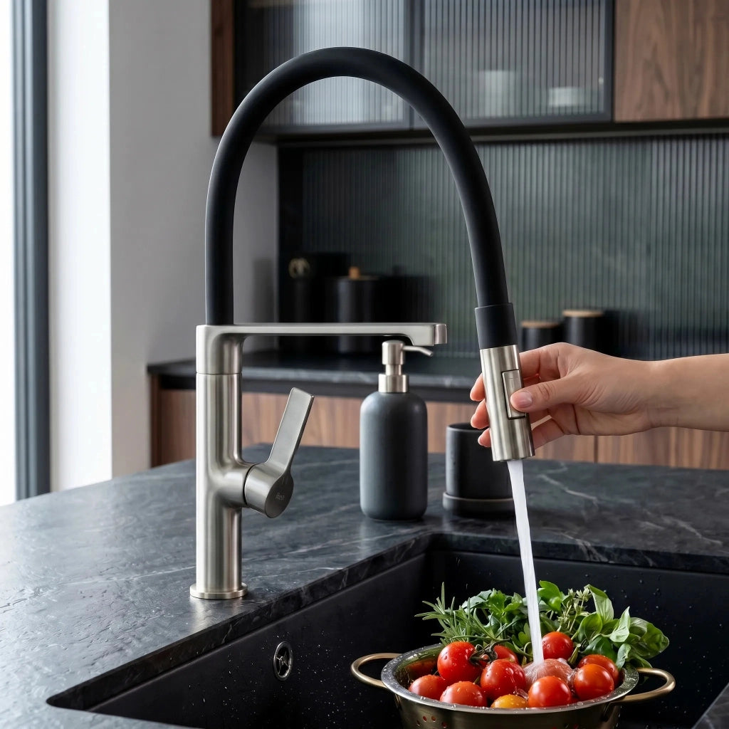 Rubinetto Da Cucina Rea Lago Brush Nickel