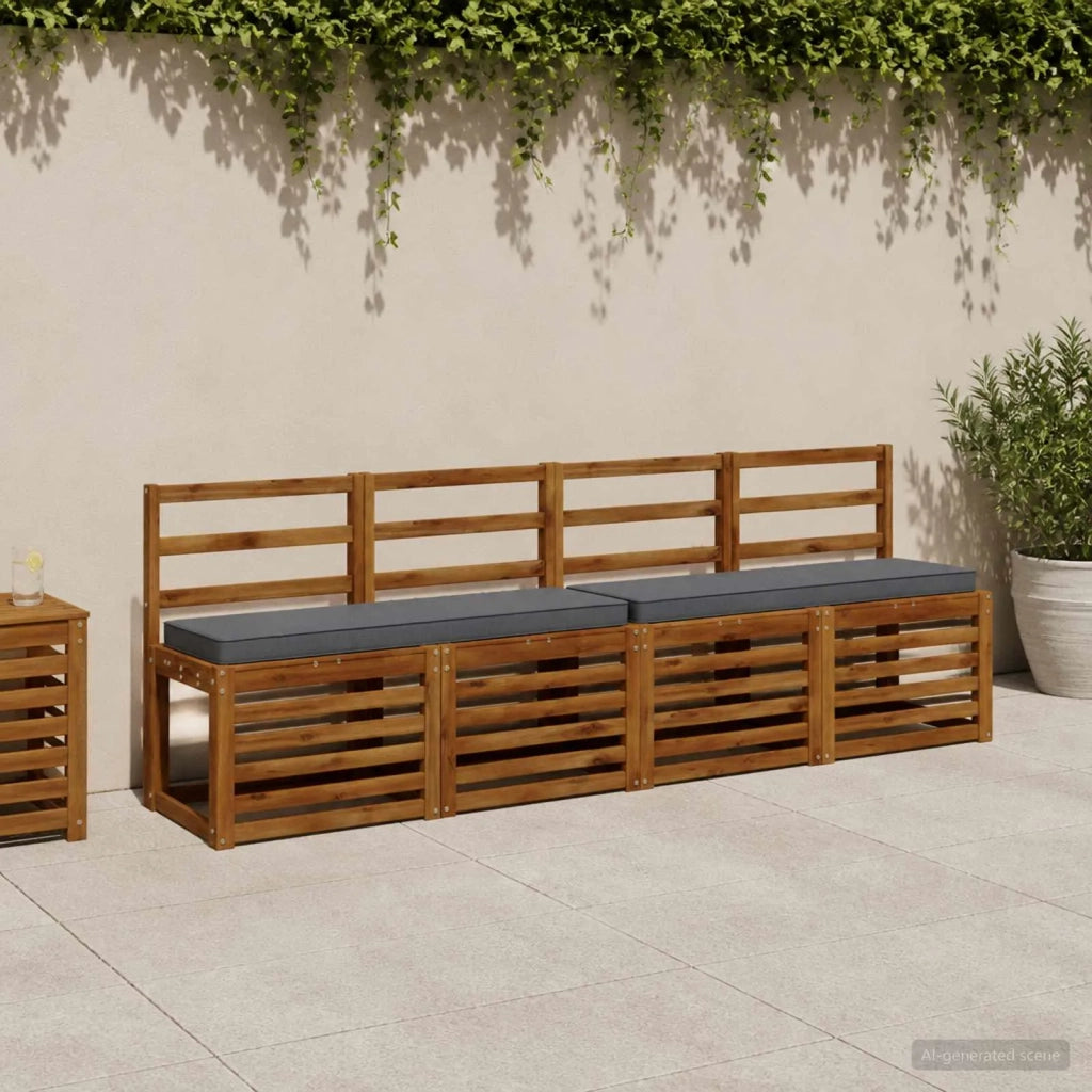 Cuscini per Panchina a 2 Pezzi VUGHT 2 pcs 100% Poliestere Blu 950483