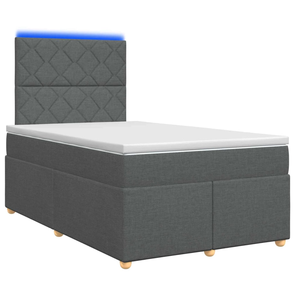 Letto box spring con materasso Grigio Scuro 120 x 190 cm 3455309