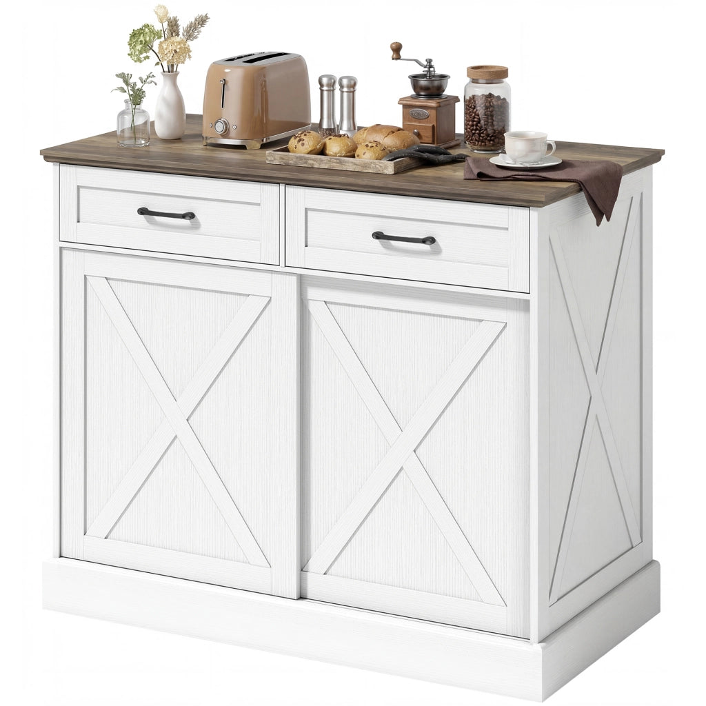 Tavolo da cucina con isola ¨C zephmum ¨C bianco