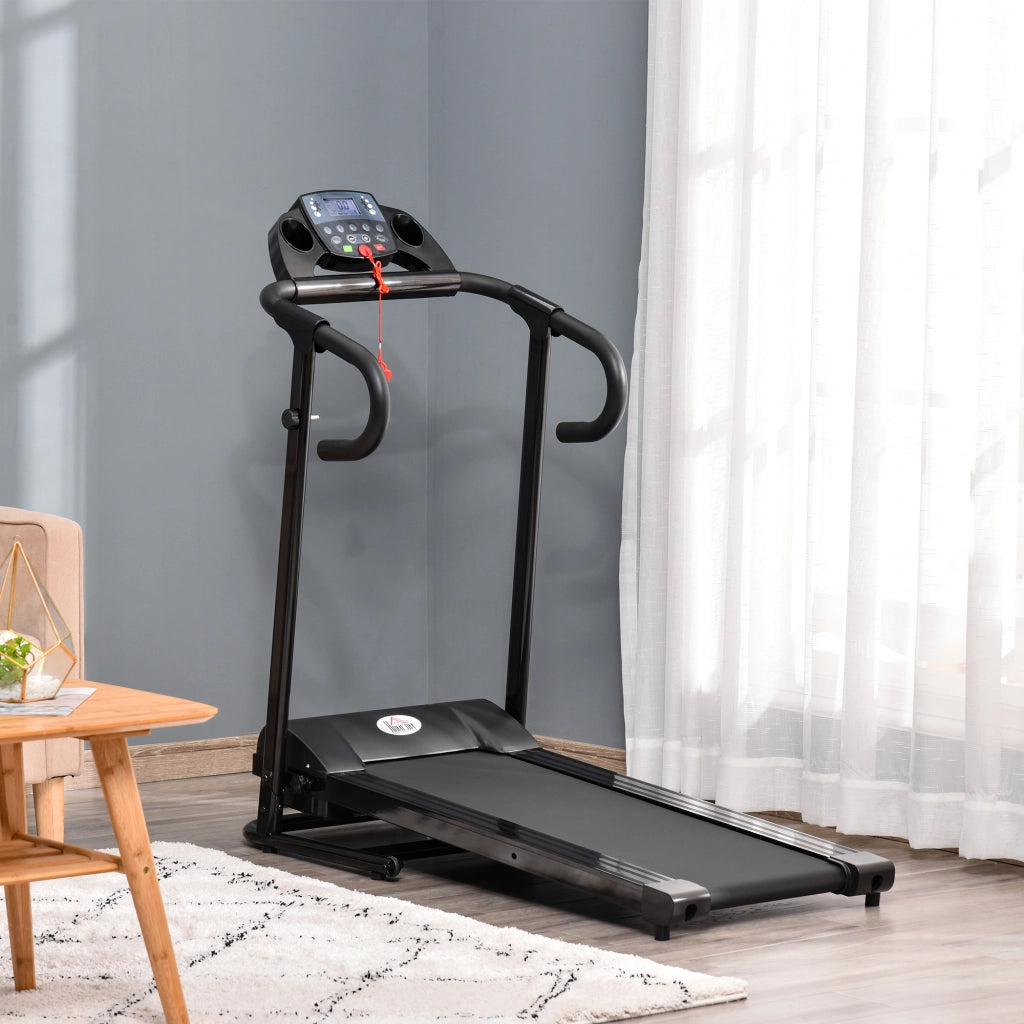 Tapis Roulant Elettrico Pieghevole ¨C Xylo ¨C LCD Display, 0,8-10 km/h, 500W, 123x62x117cm, Nero