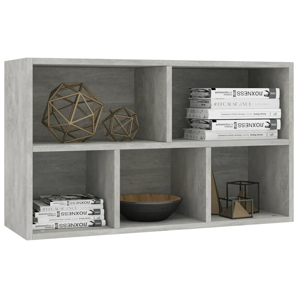 Libreria/Credenza Grigio Cemento 50x25x80 cm Legno Multistrato 800166