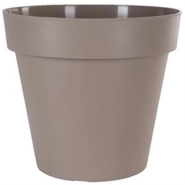 VASO CLEO TONDO IN PLASTICA CON RUOTE DIAMETRO 80 CM VECA Colore: Avana