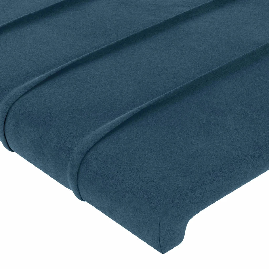 Letto matrimoniale | Letto per adulti | Giroletto senza Materasso Blu Scuro 120x200 cm in Velluto