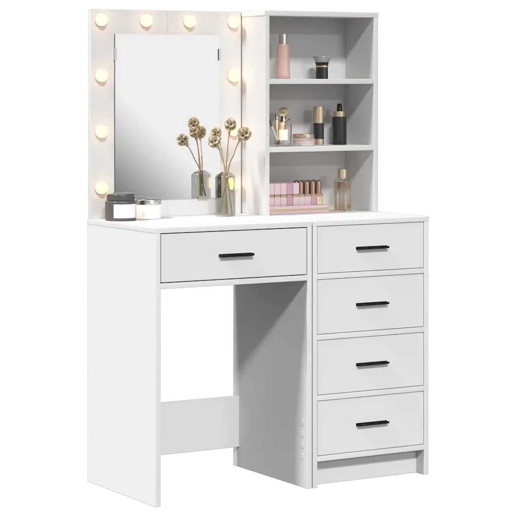 Toeletta | Tavolo da Trucco con cassetto 2 pz Bianco 50 x 41 x 135 cm