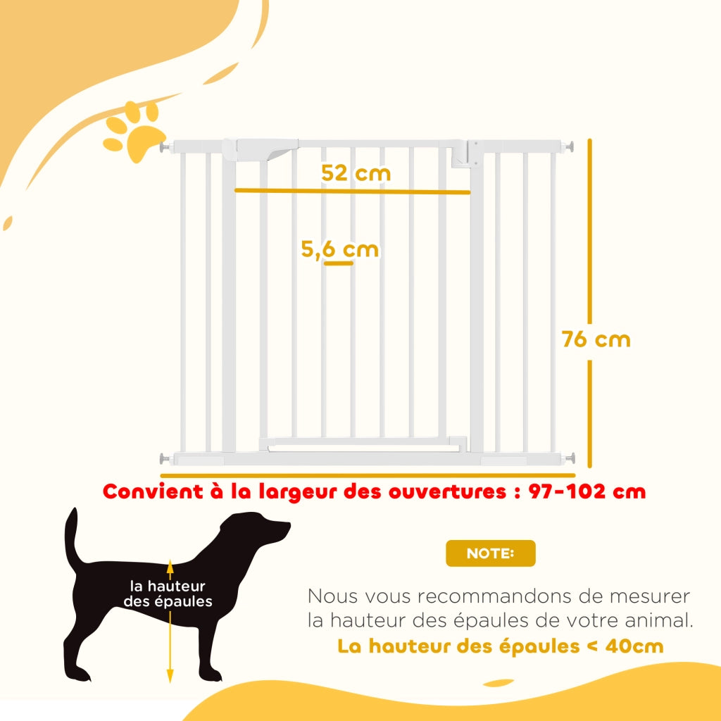 Barriera Sicurezza Bambini e Animali ¨C Minimal ¨C Bianco 76-102 cm