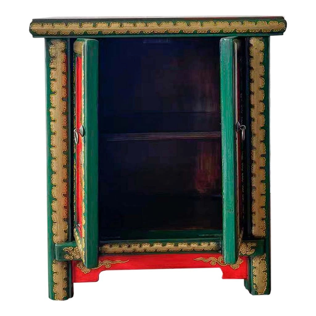 Mobile da ingresso in legno rosso 48x31x60cm