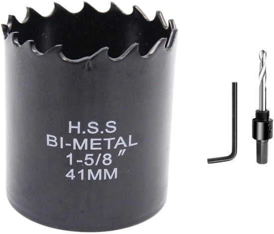 Asse da sega bi-metallizzata - Rapida e pulita - 41 mm - Adatta per legno e metallo - Robusta e riciclabile - 38 mm di profondità di taglio