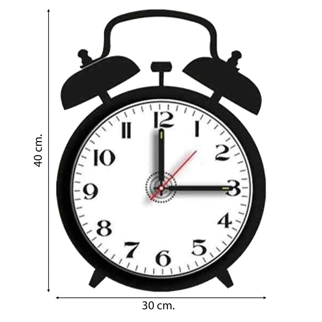 Kit orologio in vinile nero 30x40cm