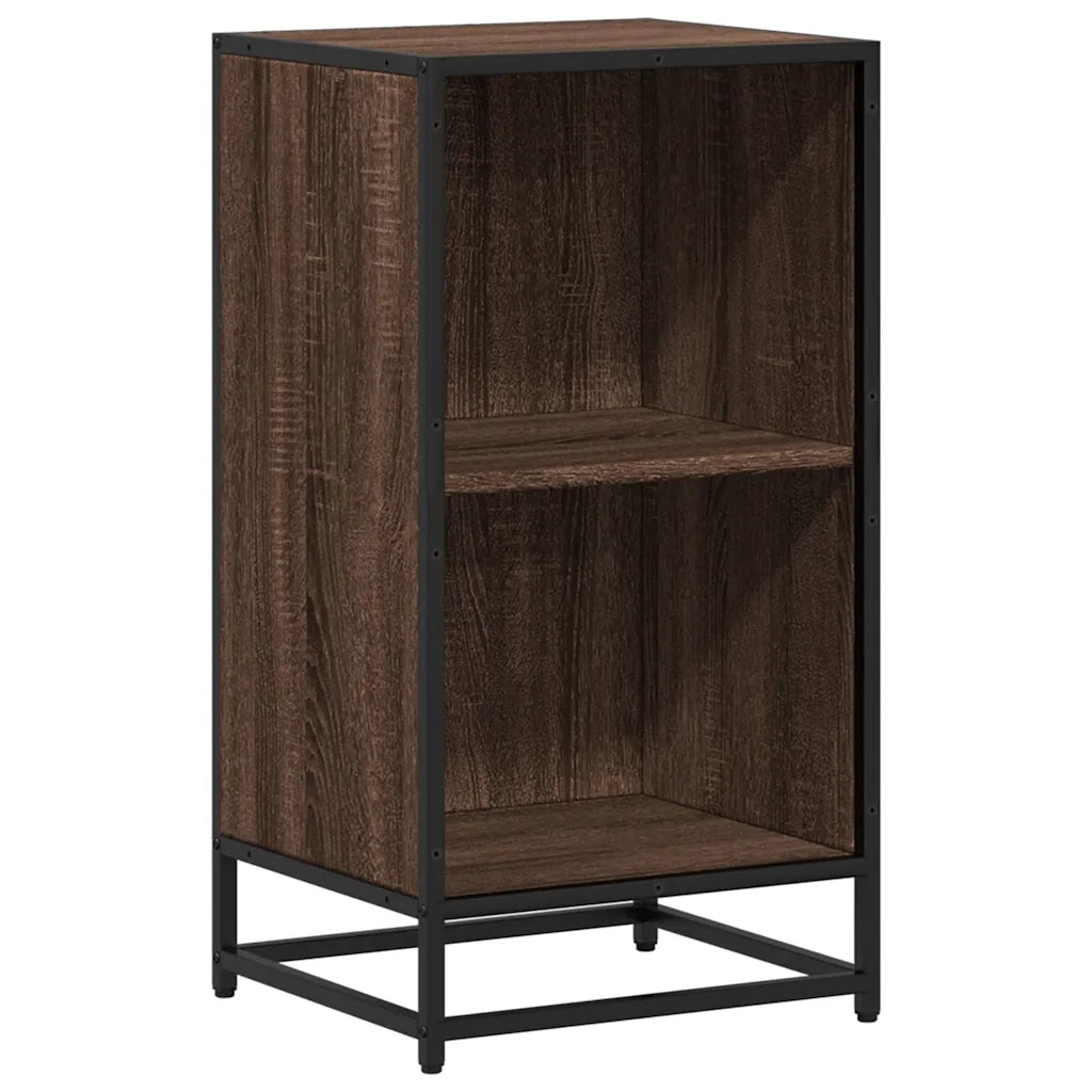 Libreria-Scaffale per Libri-Mobile di Stoccaggio Rovere Marrone 40x35x76 cm in Legno Multistrato