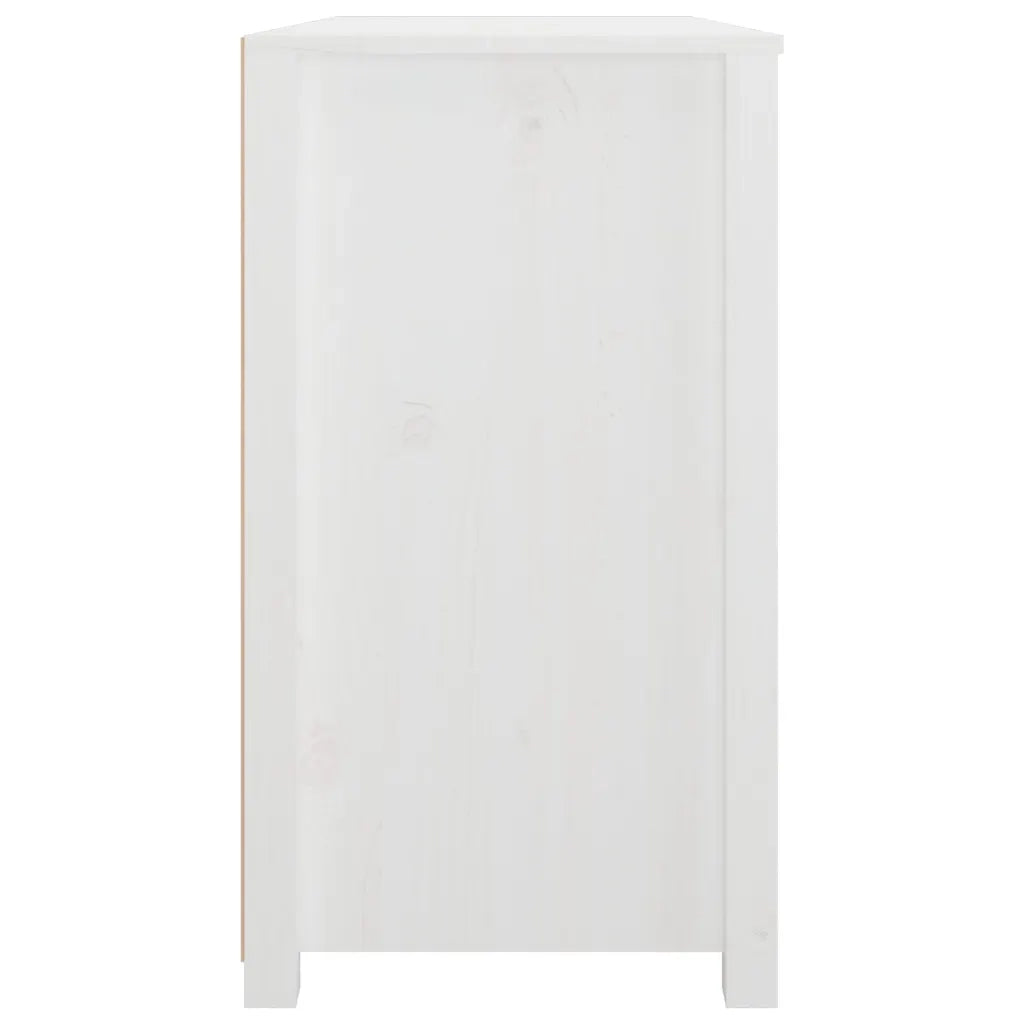 Armadietto Bianco 100x40x72 cm in Legno Massello di Pino 821765