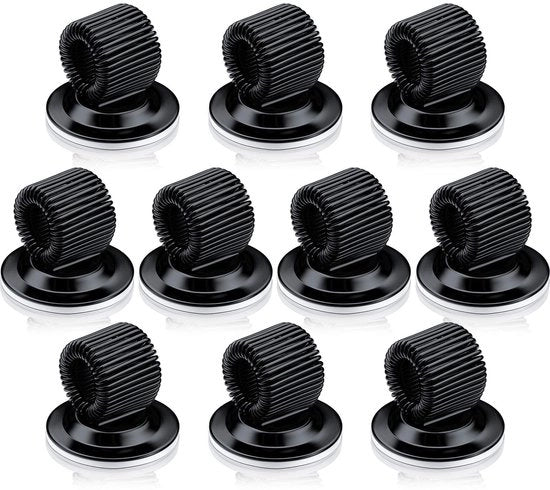Organizzatore per Pennini da 10 pezzi - Acciaio Manganese - Autoadesivo - Adatto per Whiteboard/Tabella Bulletins - Duraturo e Flessibile - Pennello di Clip
