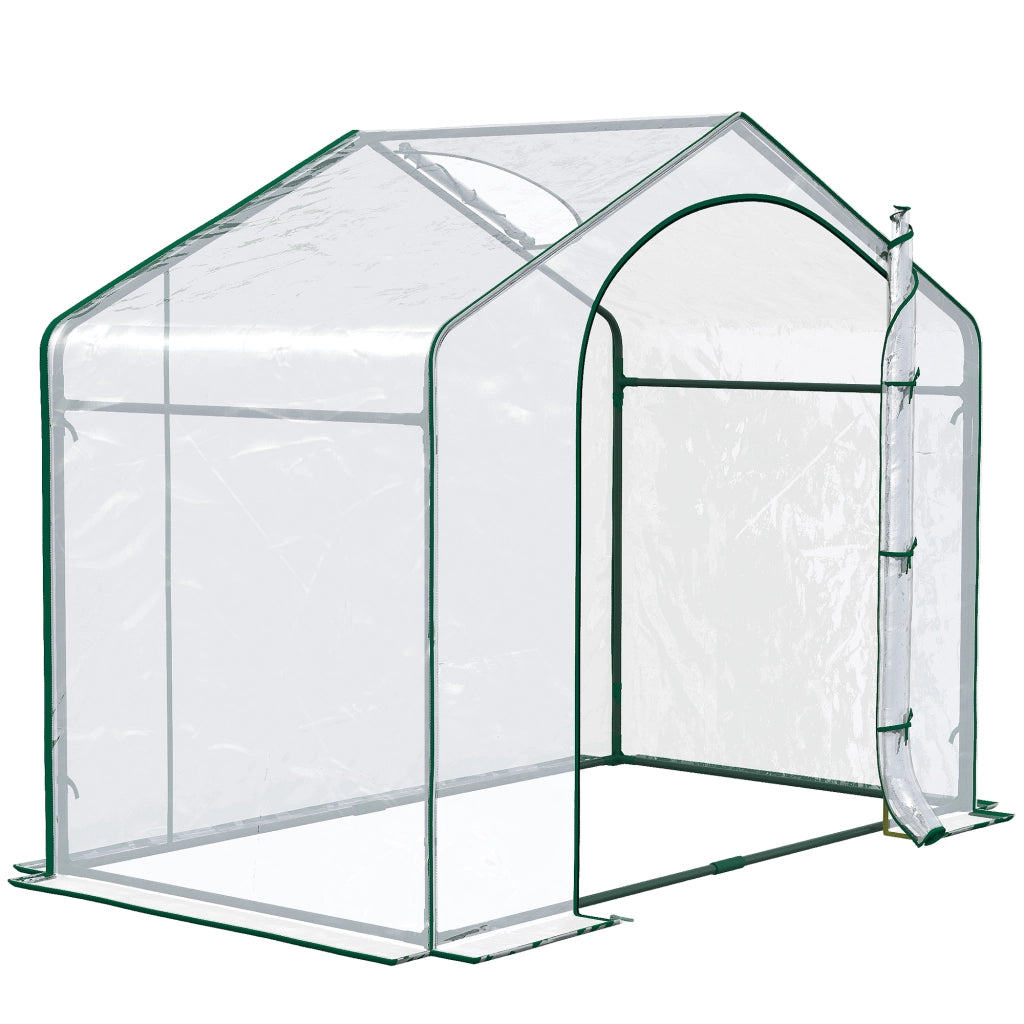 Serra da Giardino Esterno ¨C Minimal ¨C Plastica Acciaio Trasparente 180x100x152 cm