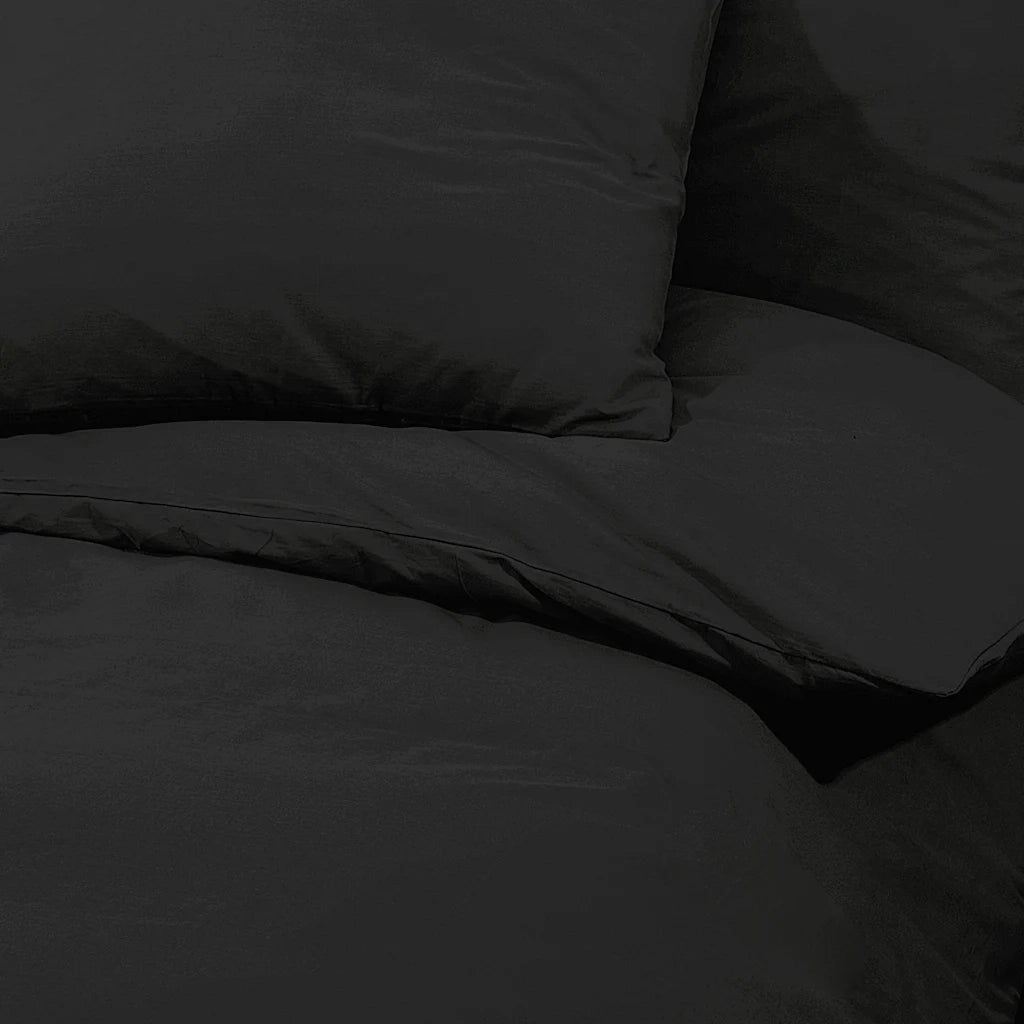Set Copripiumino Nero 220x240 cm in Cotone CFW4408410