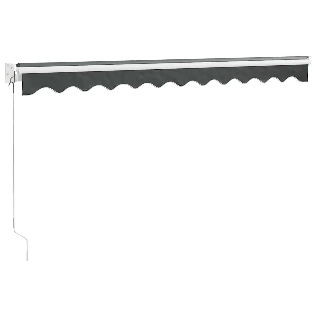 Tenda da Sole Retrattile-Tenda parasole per Patio Antracite 3,5x2,5m Tessuto e Alluminio 874017