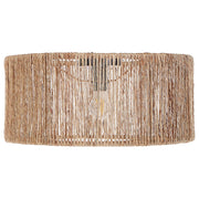 Lampada da soffitto Paralume di iuta naturale Base di ferro nero Lampo boho a sospensione Luce del soggiorno Camera da letto Corridoio