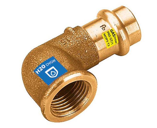 RACCORDO CURVO A PRESSARE FEMMINA IN BRONZO SERIE FRABOPRESS KOMBI 1/2Ø12   FRA-BO SPA