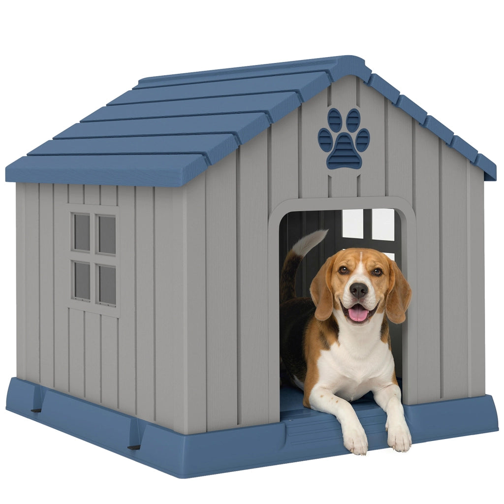 Casetta per Cani da Esterno Impermeabile con Base Rialzata ¨C Minimal ¨C Grigio 85x79x82 cm