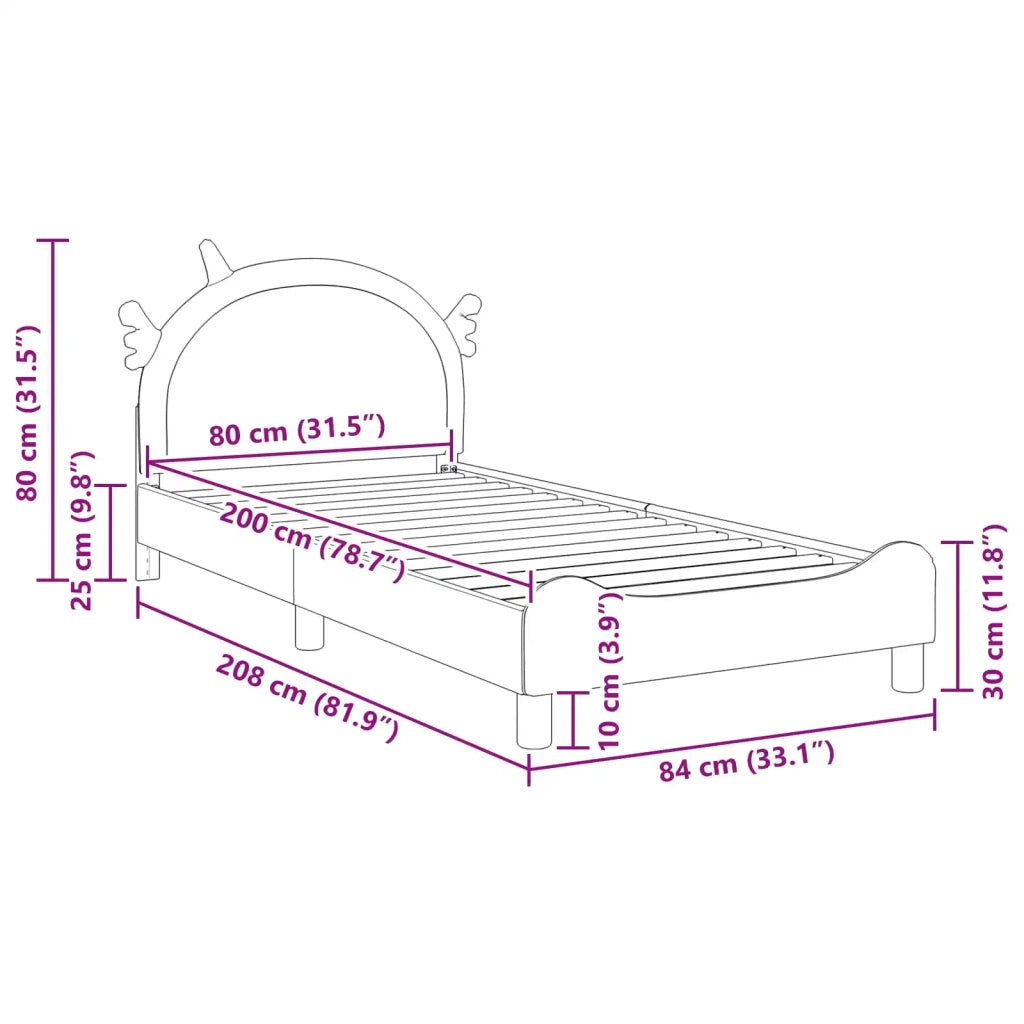 Struttura letto bambini con testata-Giroletto per bambini Rosa 80 x 200 cm PU 326474