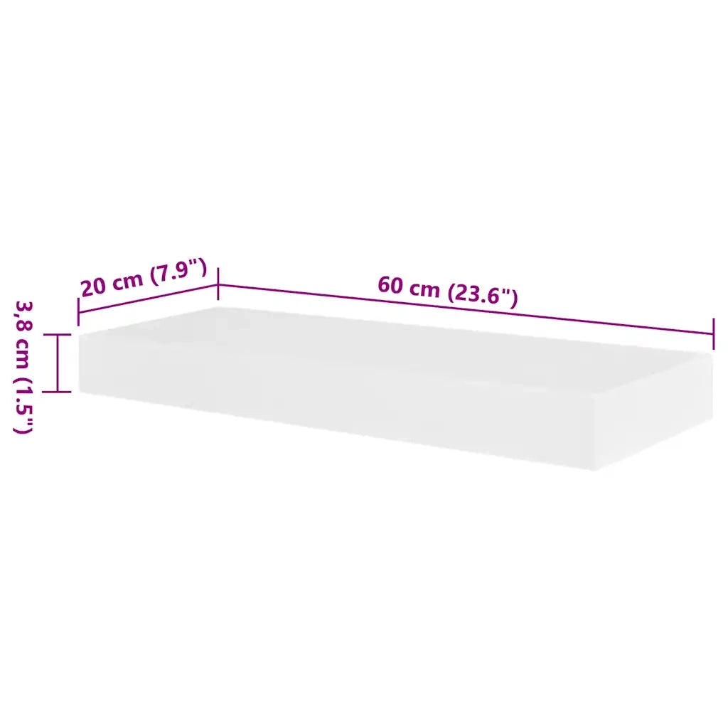 2 Mensole per pareti Bianche MDF per Libri/DVD cod mxl 54366