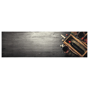 Tappeto da Cucina Lavabile Bottiglia Vino 45x150 cm in Velluto 4005602
