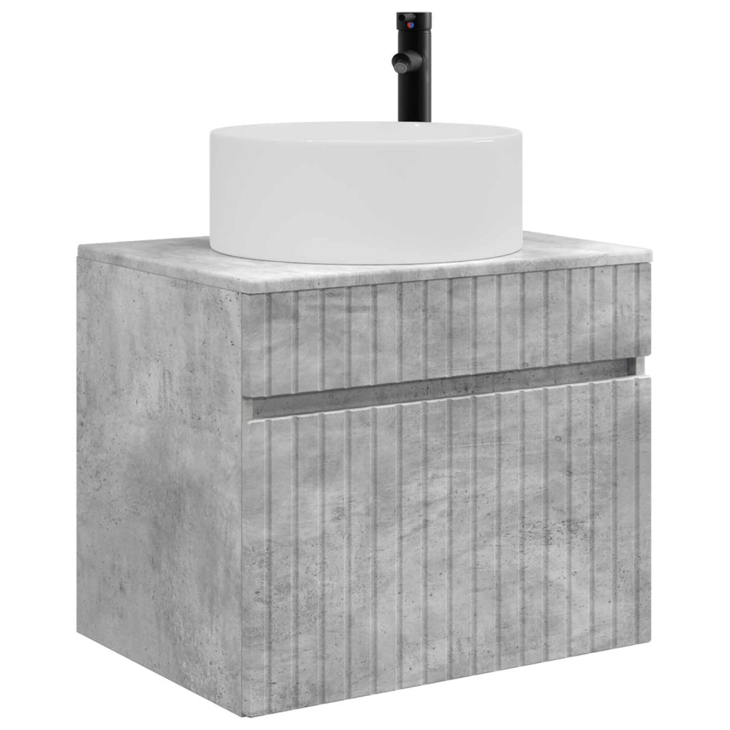 Mobiletto da Bagno | Armadio da bagno a Muro Grigio Cemento 59 x 44,5 x 50 cm