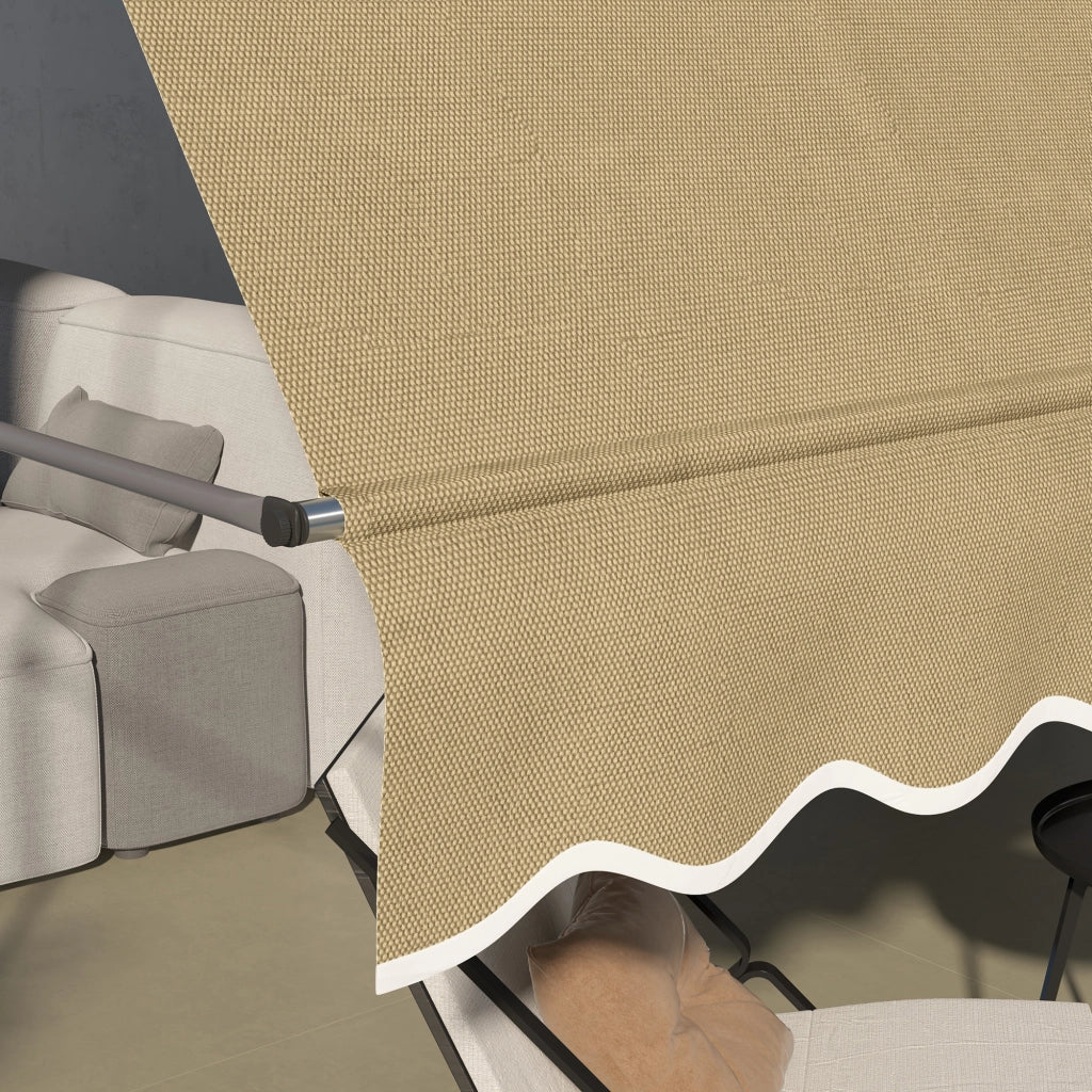 Toldo Retrattile Manuale con Manovella ¨C Minimal ¨C Beige 300x120x210-300 cm