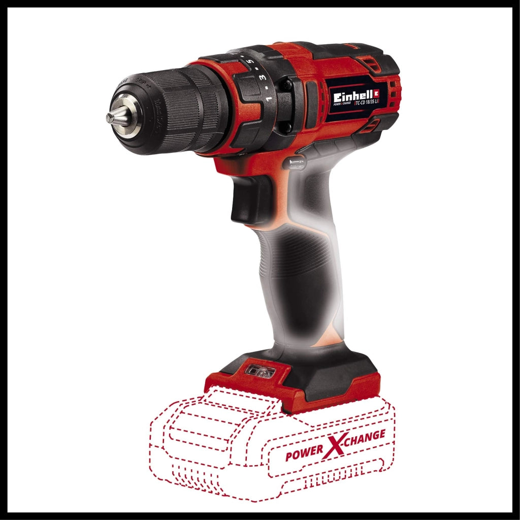 Trapano Avvit Batteria TECD18LI Einhell Volt 18 Xchange Solo Corpo Macchina