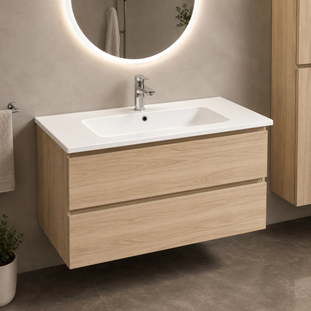 Lavabo da incasso in mineral marmo bianco 81x46 cm elegante e funzionale per mobile bagno *** confezione 1