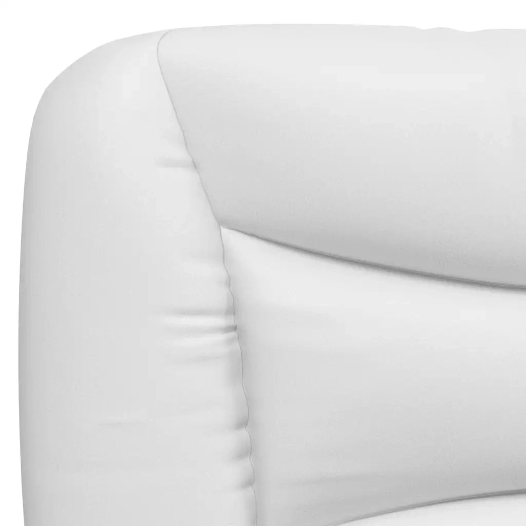 Letto con Materasso Hvar Bianco e Nero 160x200cm Similpelle