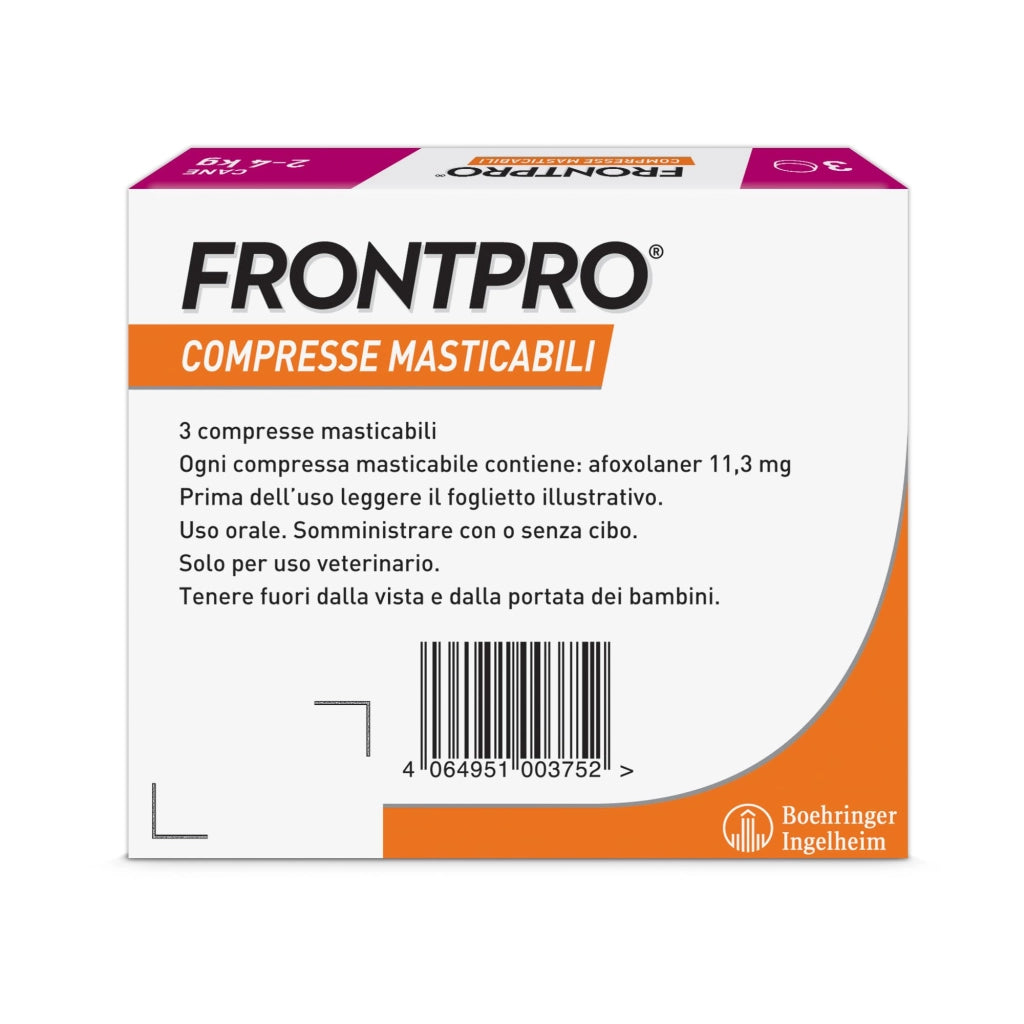 Frontpro Compresse Masticabili per Cani 24 kg Confezione 3 Compresse