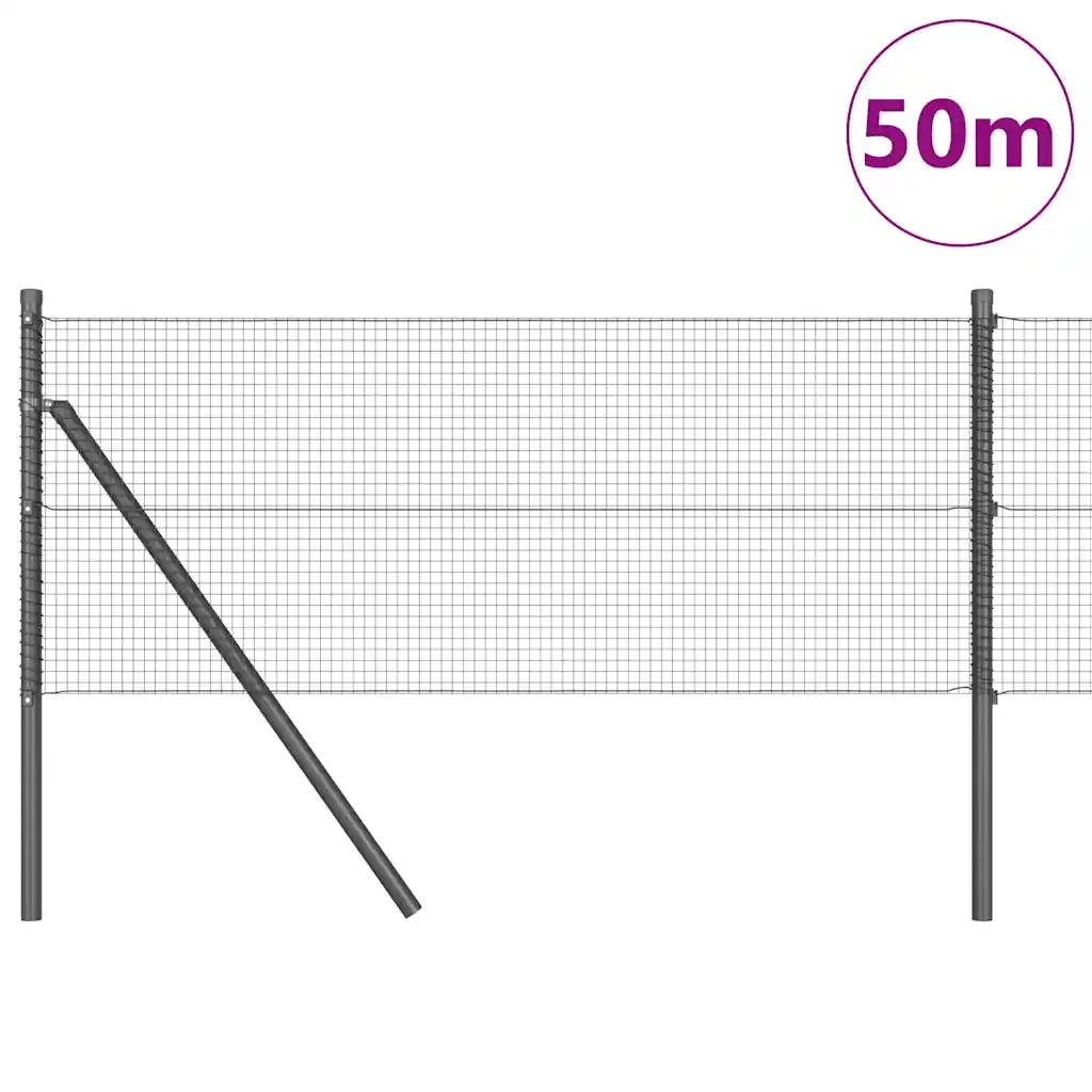 Palo della recinzione Grigio 50 x 0,4 m (rete 16 x 16 mm)