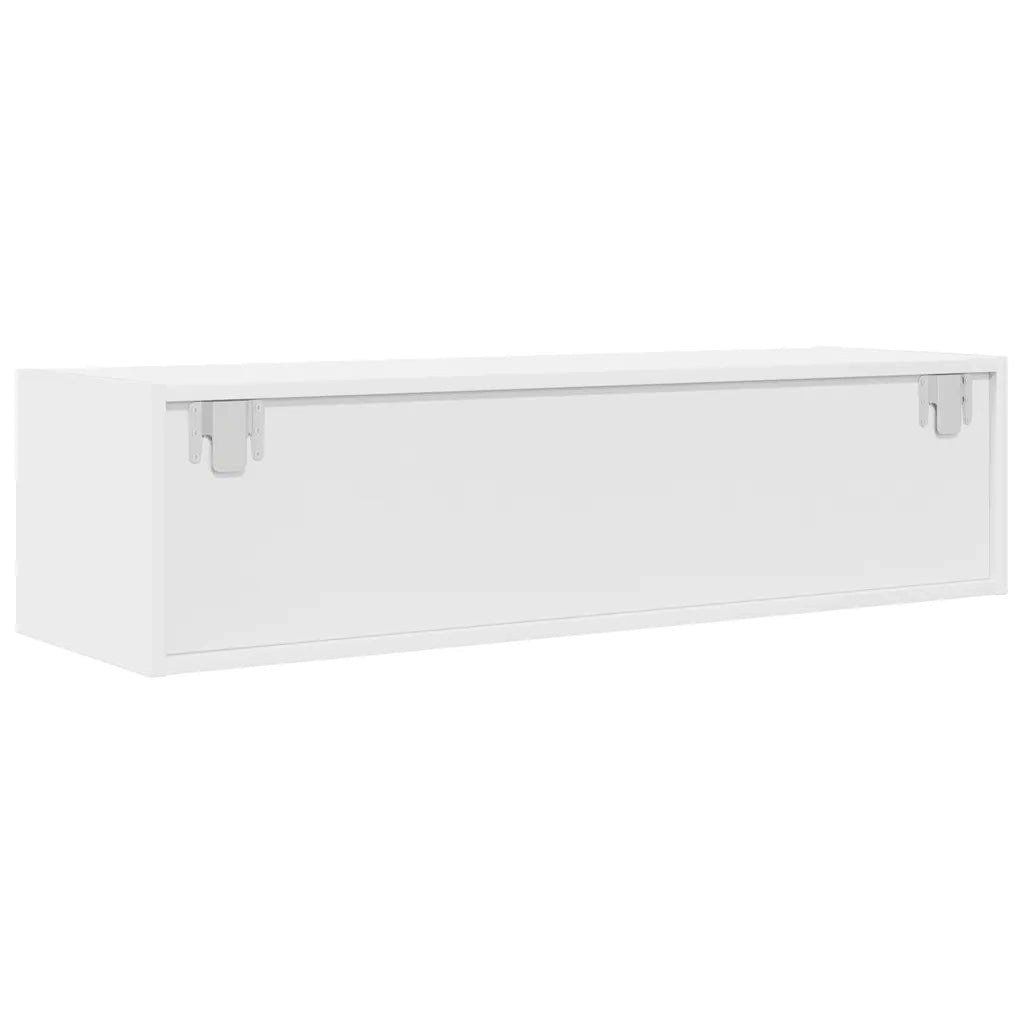 Mobili TV a Parete 2pz Bianchi 100x31x25,5 cm Legno Multistrato 861473