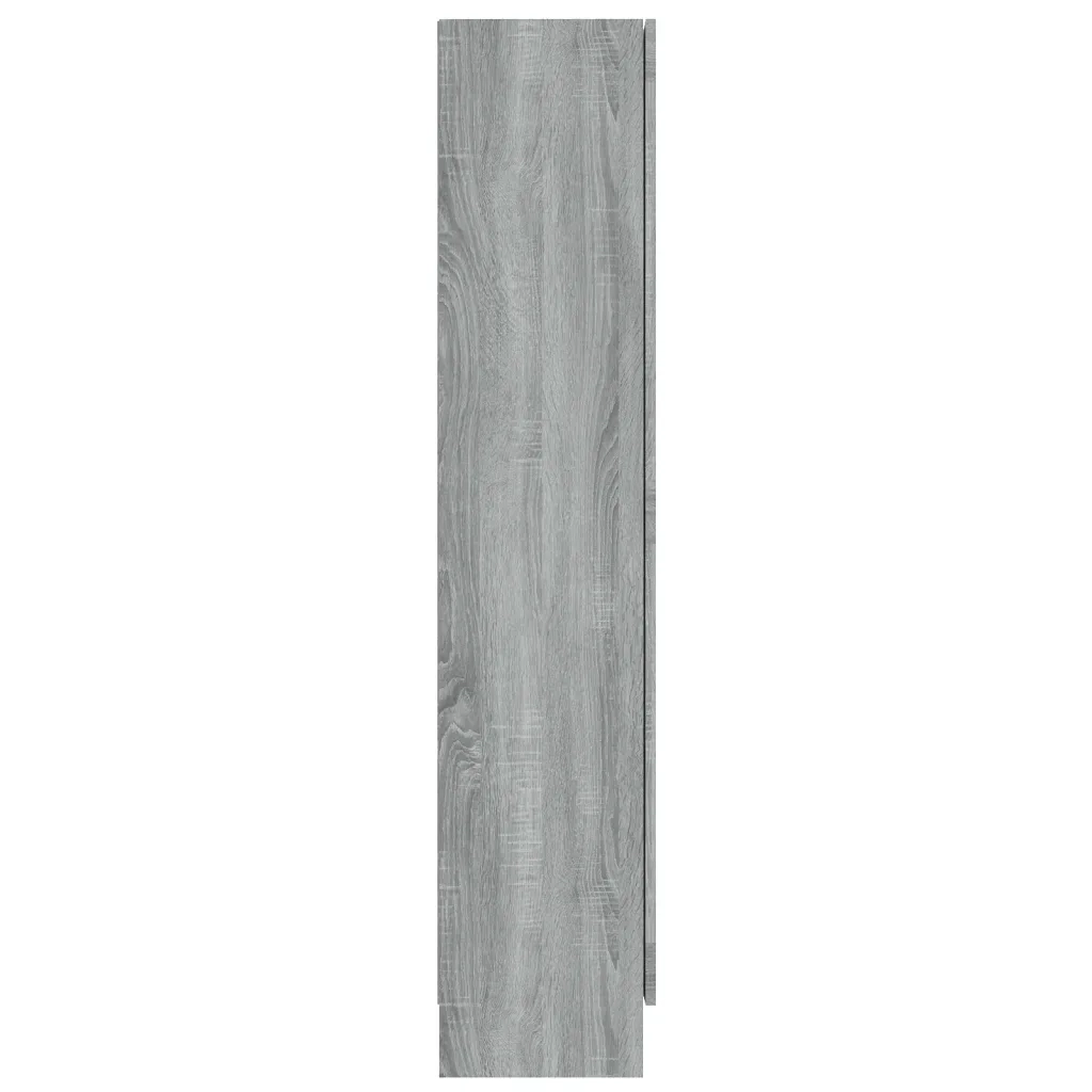 Vetrina moderna in stile classico con 4 scomparti 82,5 x 30,5 x 150 cm legno grigio 02_0048145