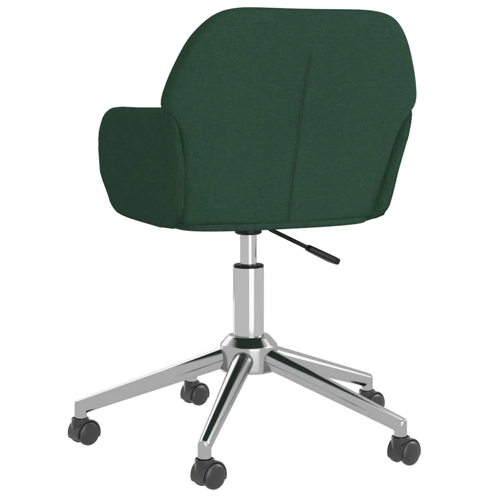 Sedie da Pranzo Girevoli 2 pz | Sedie da cucina Verde Scuro in Tessuto