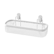 Mensola bagno rettangolare bianco in acciaio con 1 ripiano – Taki