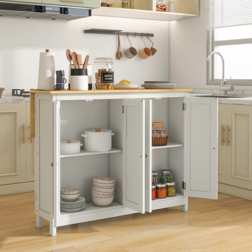 Tavolo da cucina con isola e 2 sgabelli ¨C Minimal ¨C bianco