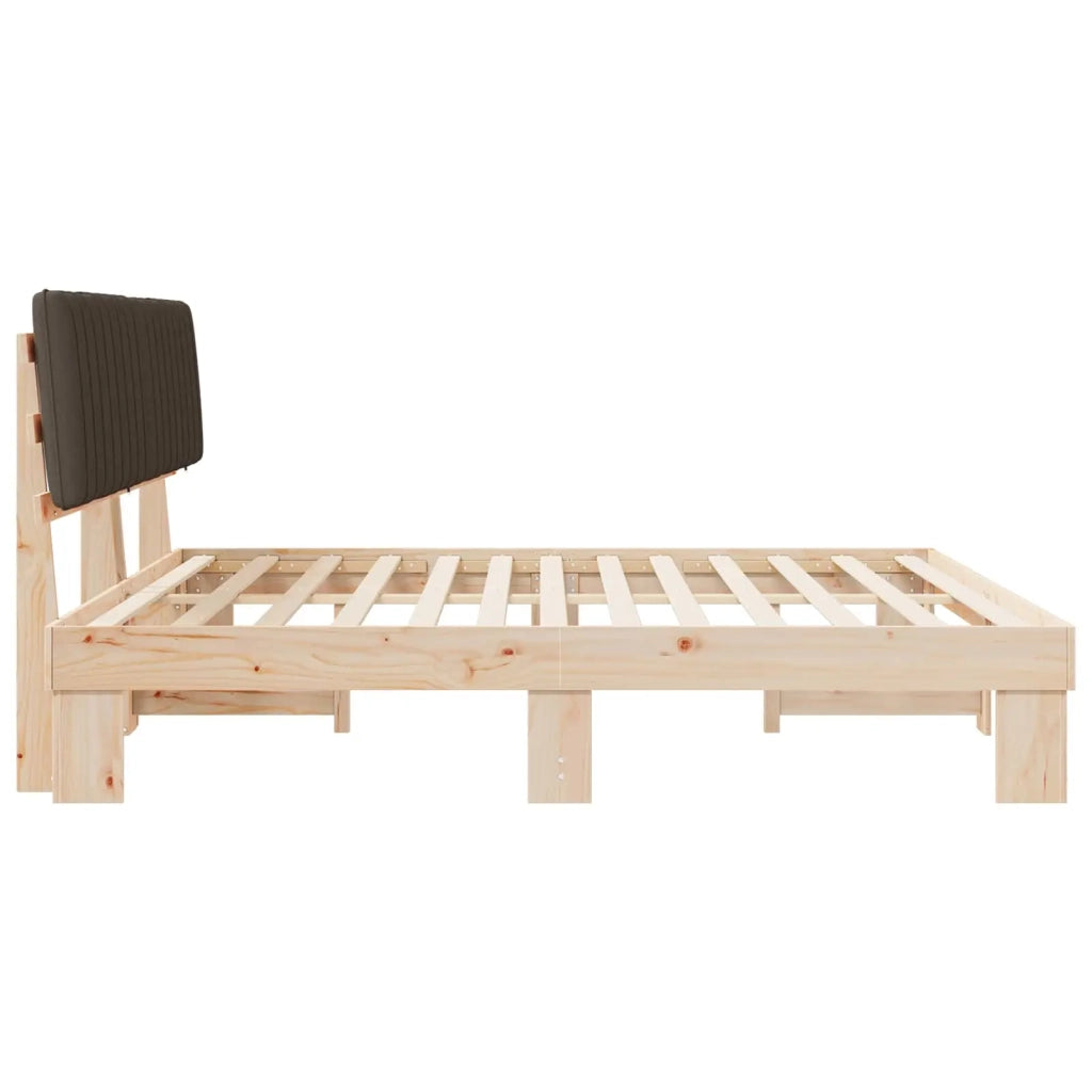Letto con Testiera Rivestita Talpa 200 x 200 cm Pino massello