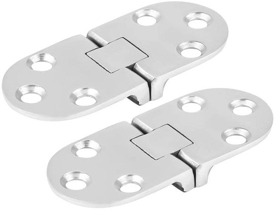 Scharnier a Doppio Battente in Acciaio Inossidabile - 316 - Per Porta - Placca di Riparazione - 2 Pezzi - Installazione Facile - Scharniere per Porta