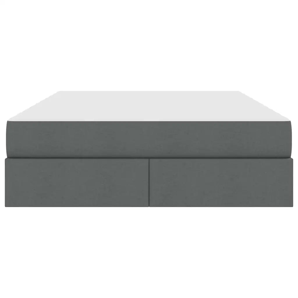 Letto con contenitore e materasso Grigio scuro 140 x 190 cm 3399659