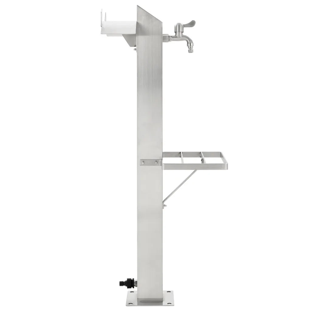 Fontanella a Colonna in Acciaio Inossidabile Quadrata 95 cm CFW8730408