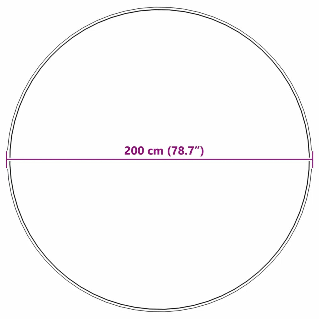 Tappeto in finta TAFALLA Nero Ø 200 cm Poliestere 42021583