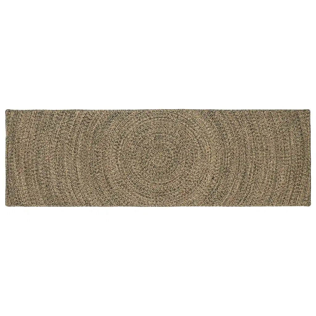 Tappeto Naturale e Nero 80 x 200 cm Juta 42010619