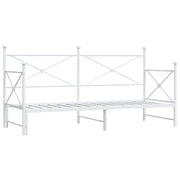 Divano letto | Sof¨¤ letto | Letto singolo Estraibile senza Materasso Bianco 90x200cm Acciaio