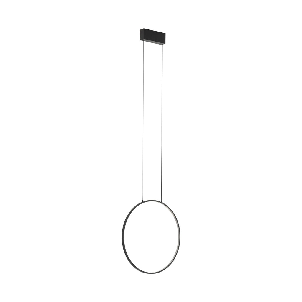 Lampada a sospensione Nowodvorski Circolo S nera LED 3000K