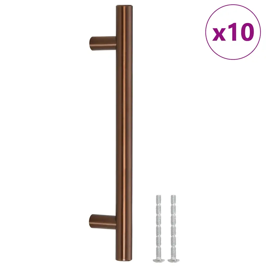 Maniglie per Mobili 10pz Bronzo 128mm in Acciaio Inox 155374