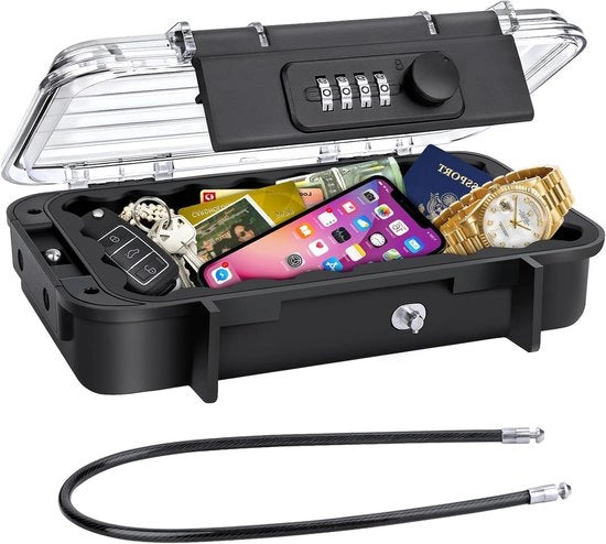 Cassaforte portatile - mini cassaforte sicura per viaggi - 1 pezzo - impermeabile
