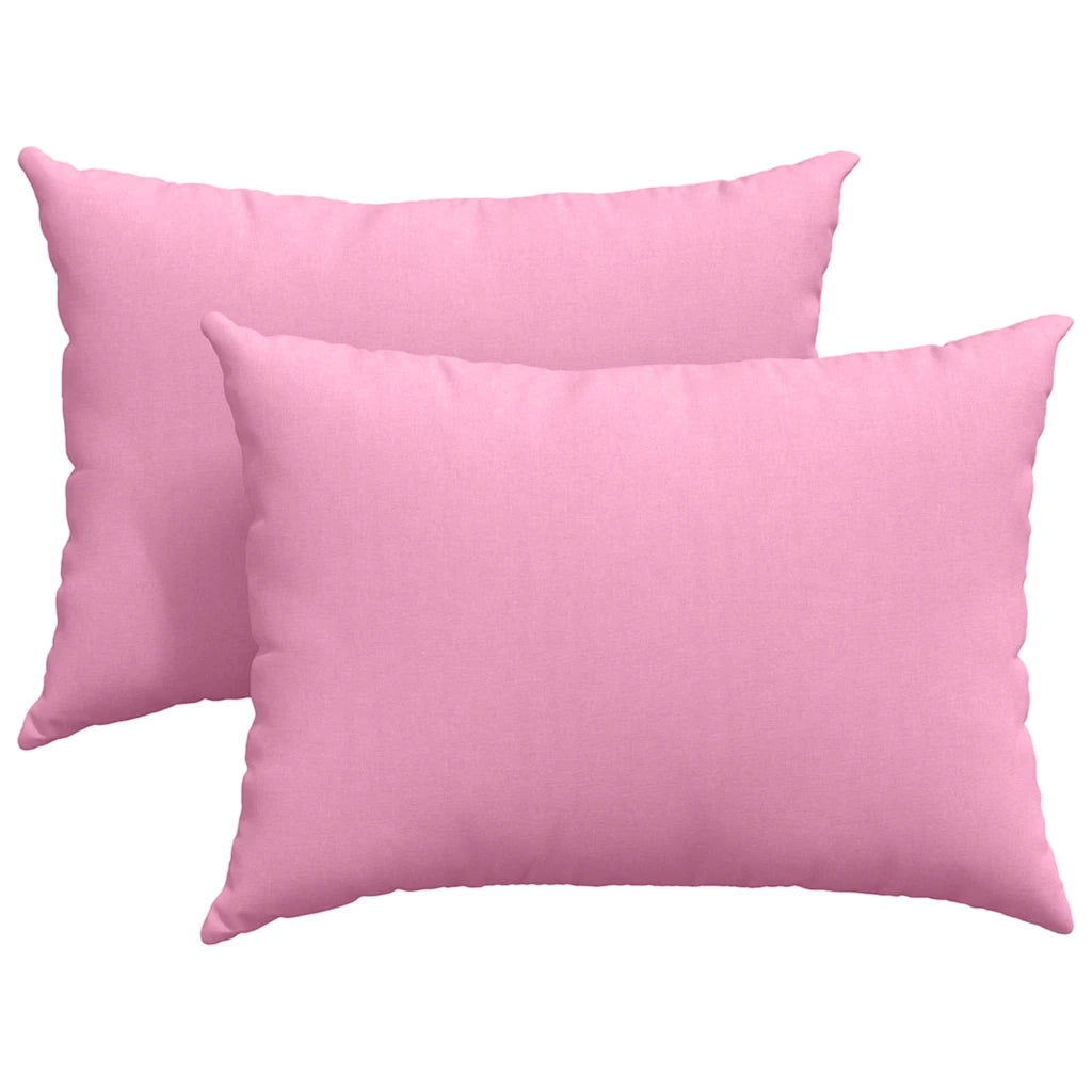 Cuscini da Divano 2 pz-Set di 2 Cuscini per Sofa Rosa 70 x 50 cm Tessuto